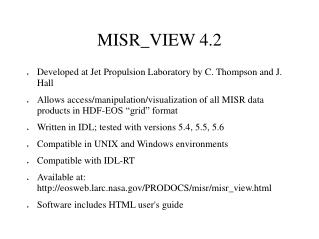 MISR_VIEW 4.2
