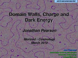 Domain Walls, Charge and Dark Energy