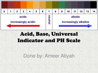 Acid, Base, Universal Indicator and PH Scale