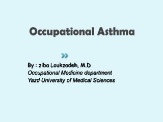 Occupational Asthma