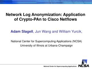 Network Log Anonymization: Application of Crypto-PAn to Cisco Netflows