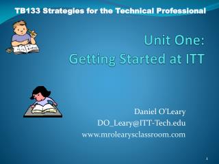 Unit One: Getting Started at ITT
