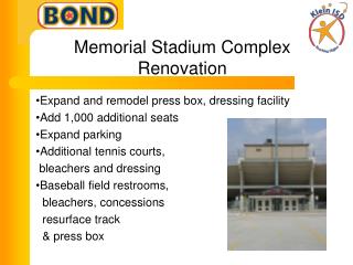 Memorial Stadium Complex Renovation