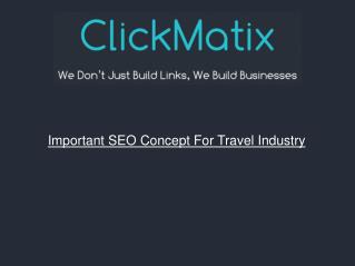 Important SEO Concept For Travel Industry