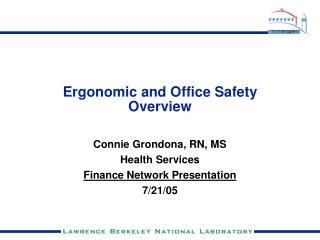 Ergonomic and Office Safety Overview