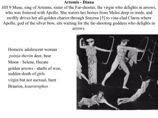 Homeric adolescent woman potnia therôn deer, bear Moon - Selene, Hecate