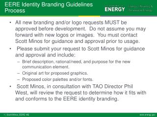 EERE Identity Branding Guidelines Process