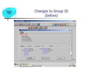 Changes to Group ID (before)