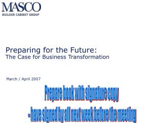 Preparing for the Future: The Case for Business Transformation