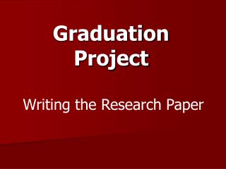 graduation project research paper outline