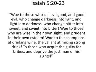 Isaiah 5:20-23