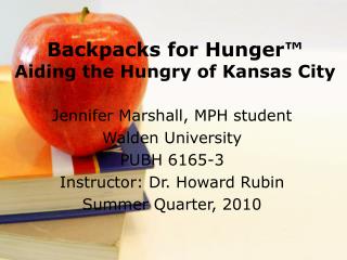 Backpacks for Hunger™ Aiding the Hungry of Kansas City