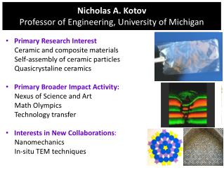 Nicholas A. Kotov Professor of Engineering, University of Michigan