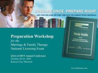 Preparation Workshop for the Marriage &amp; Family Therapy National Licensing Exam