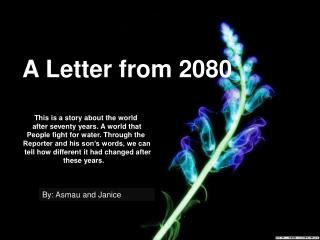 A Letter from 2080