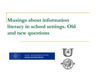 Musings about information literacy in school settings. Old and new questions