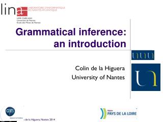 Grammatical inference: an introduction