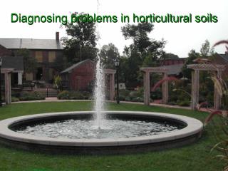 Diagnosing problems in horticultural soils