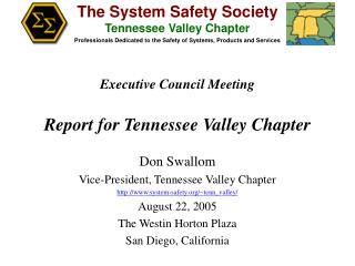 Executive Council Meeting Report for Tennessee Valley Chapter