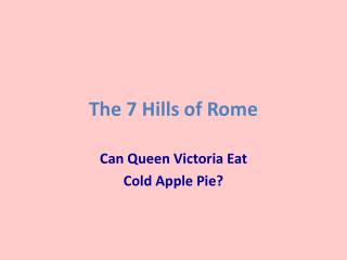 The 7 Hills of Rome