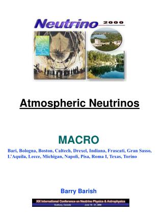 Atmospheric Neutrinos