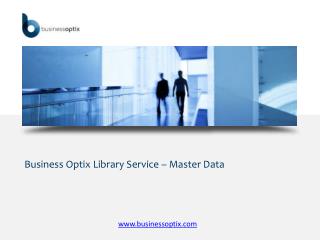 Business Optix Library Service – Master Data