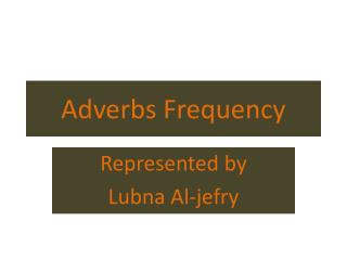 Adverbs Frequency