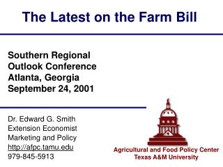 The Latest on the Farm Bill