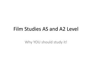 Film Studies AS and A2 Level
