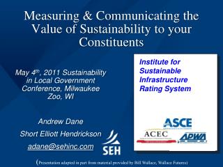 Measuring &amp; Communicating the Value of Sustainability to your Constituents