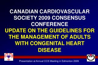 Presentation at Annual CCS Meeting in Edmonton 2009