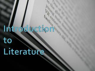 Introduction to Literature