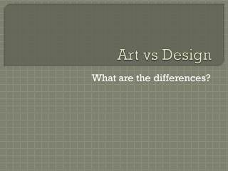 Art vs Design