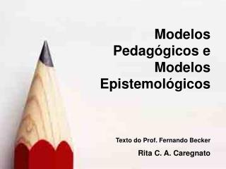 Texto do Prof. Fernando Becker Rita C. A. Caregnato