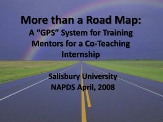 More than a Road Map: A “GPS” System for Training Mentors for a Co-Teaching Internship