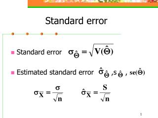 standard error of the mean