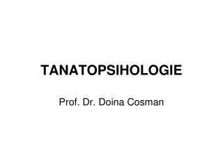 TANATOPSIHOLOGIE