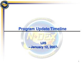 Program Update/Timeline