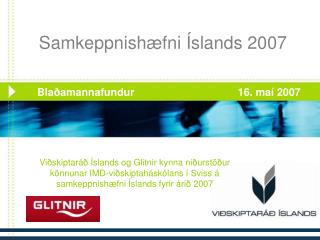 Samkeppnishæfni Íslands 2007