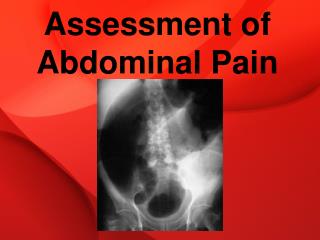 Assessment of Abdominal Pain