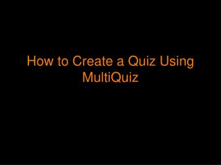 How to Create a Quiz Using MultiQuiz
