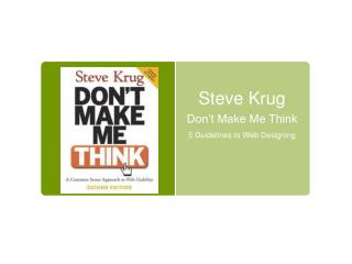 Steve Krug Don’t Make Me Think