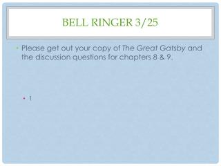 Bell Ringer 3/25