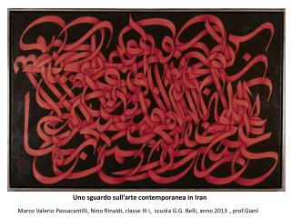 Uno sguardo sull’arte contemporanea in Iran