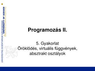 Programozás II.