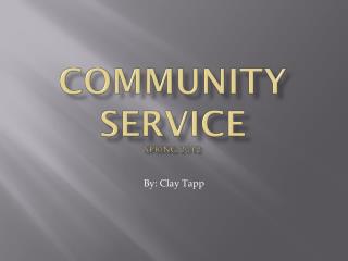 Community Service Spring 2012