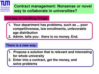 Contract management: Nonsense or novel way to collaborate in universities?