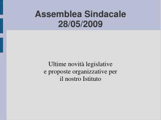 Assemblea Sindacale 28/05/2009