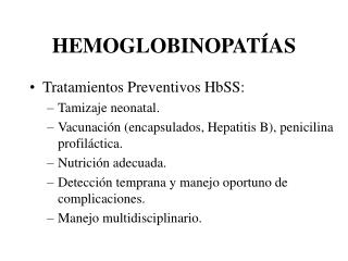 HEMOGLOBINOPATÍAS