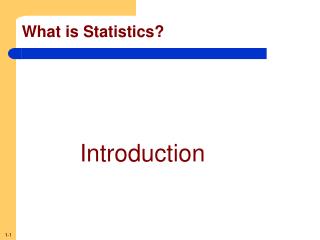 What is Statistics?